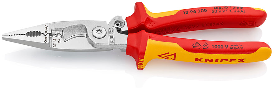 Image of a Knipex VDE Plier Electrician 200mm Lock