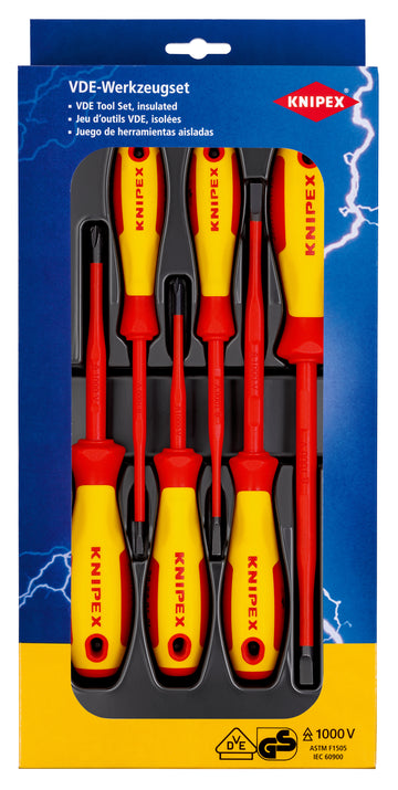 Image of a Knipex VDE Screwdriver Set 6Pc