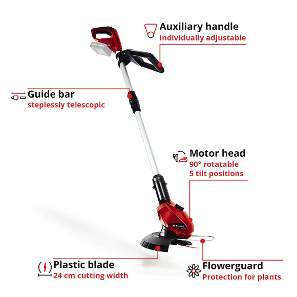 Einhell Cordless Lawn Trimmer GE-CT 18 Li-Solo excl Battery & Charger - image 03