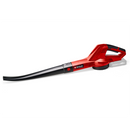 Red and black handheld leaf blower on a white background