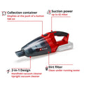 Einhell Cordless Vacuum Cleaner TE-VC 18 Li-Solo - image 04