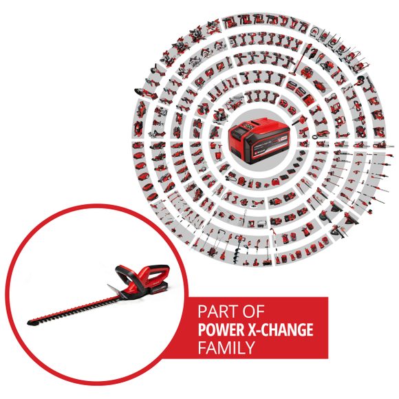 Einhell Cordless Hedge Trimmer GC-CH 1846 Li Kit (1X2,0Ah)