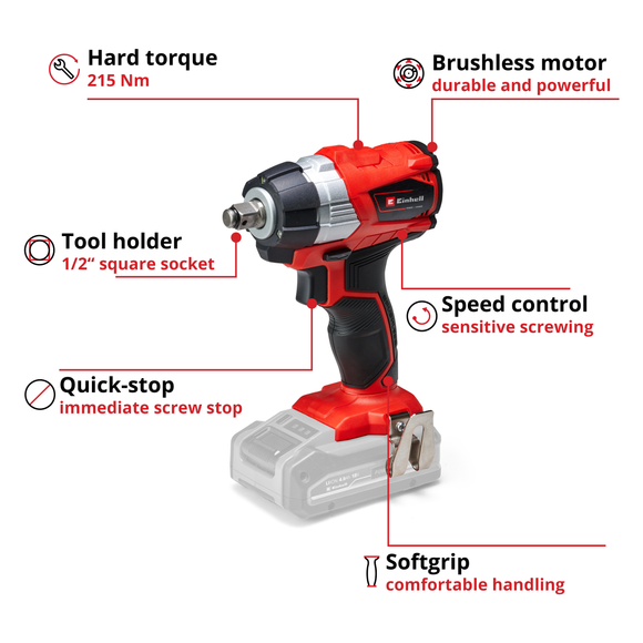 Einhell Cordless Impact Wrench TP-CW 18 Li Brushless-Solo