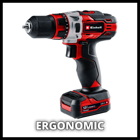 Einhell Cordless Drill TE-CD 12/1 Li (1x2,0Ah) - image 03