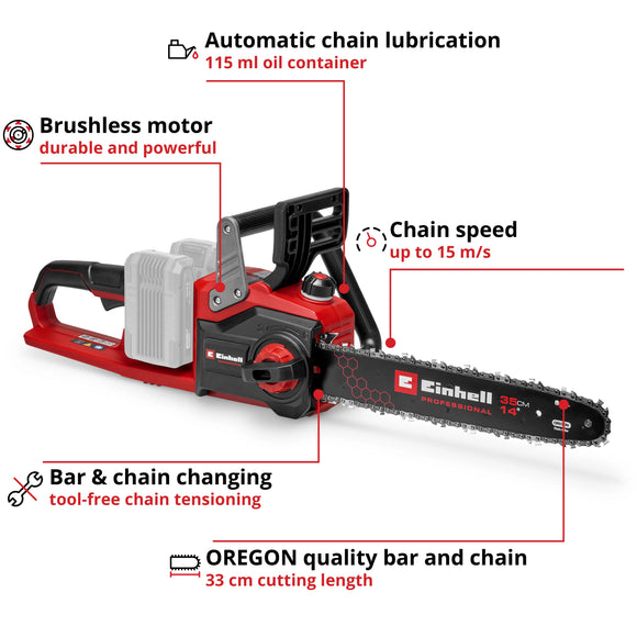 Einhell PROFESSIONAL Cordless Chain Saw GP-LC 36/35 Li-Solo - image 03