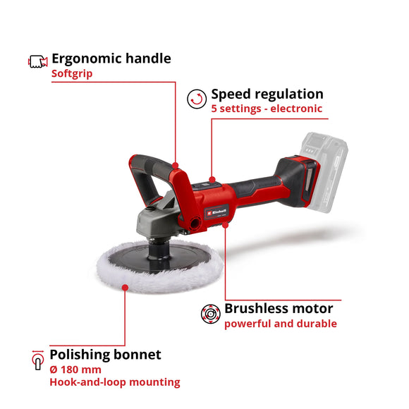 Einhell Cordless Polishing/Sanding Machine CE-CP 18/180 Li E-Solo - image 04