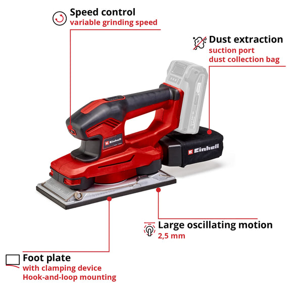 Einhell Cordless Orbital Sander TE-OS 18/230 Li Solo - image 04