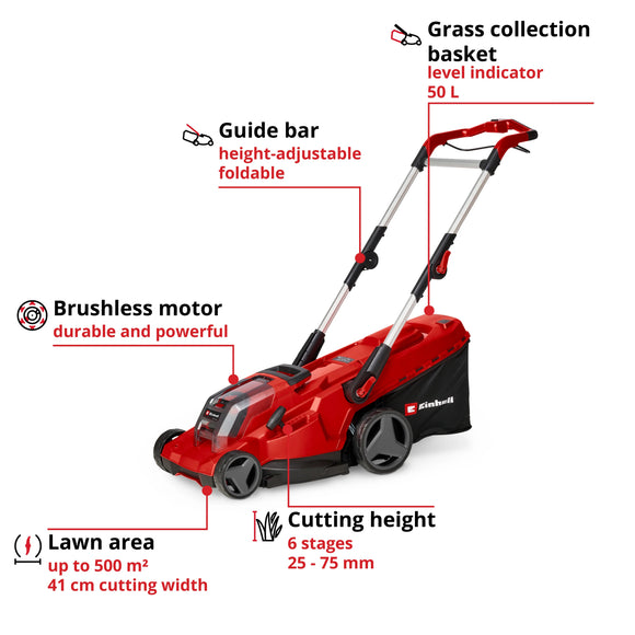 Einhell PROFESSIONAL Cordless Lawn Mower GP-CM 36/41 Li - Solo - image 03