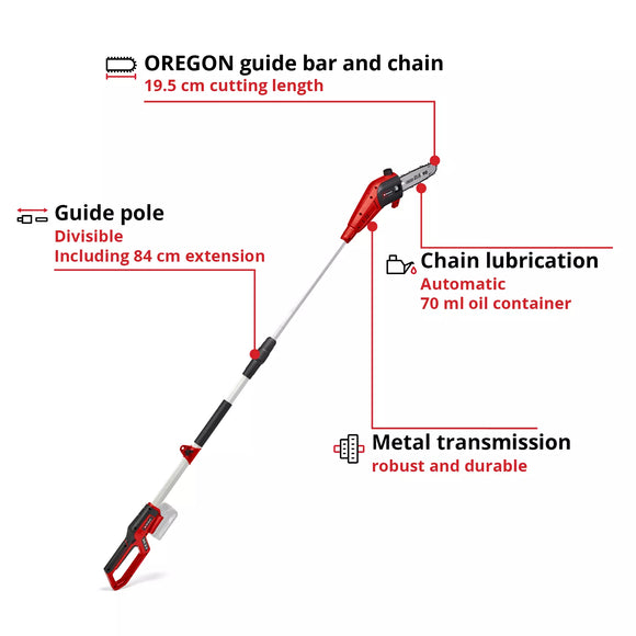 Einhell Cordless Pole-Mounted Powered Pruner GC-LC 18/20 Li T-Solo