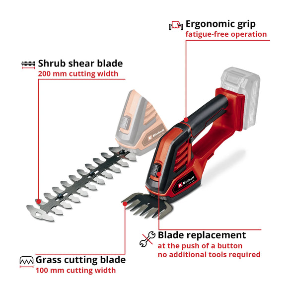 Einhell Cordless Grass- and Bush Shear GE-CG 18/100 Li-Solo - image 03
