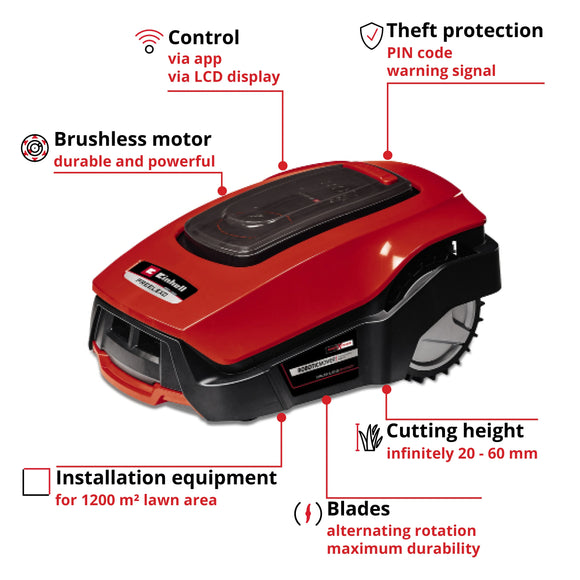 Einhell Robot Lawn Mower FREELEXO 1200 LCD BT - image 04