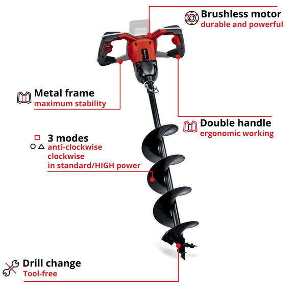 Einhell Cordless Earth Auger GP-EA 18/150 Li BL-Solo - image 03