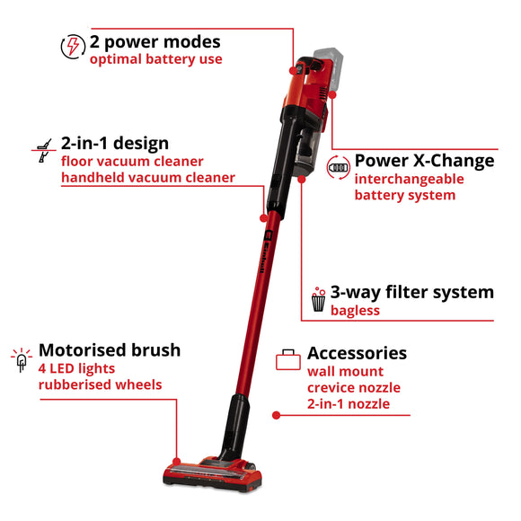 Einhell Cordless Handstick Vacuum Cleaner TE-SV 18 Li-Solo excl Battery & Charger - image 04