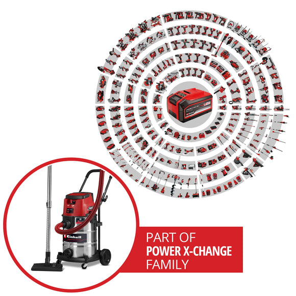 Einhell PROFESSIONAL Cordless Wet/Dry Vacuum Cleaner TP-VC 36/30 S Auto-Solo - image 03