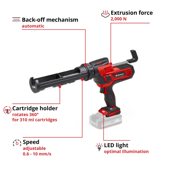 Einhell Cordless Sealing Gun TE-SG 18/10 Li - Solo - image 03