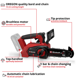 Einhell Cordless Chain Saw Fortexxa 18/20TH + 4Ah Starter Kit - 0