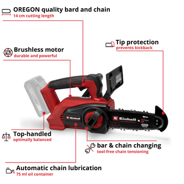Einhell Cordless Chain Saw Fortexxa 18/20TH + 4Ah Starter Kit - 0