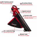 Einhell Professional Cordless Leaf Vacuum VENTURRO 36/240-2