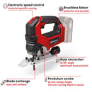 Einhell PROFESSIONAL Cordless Jig Saw TP-JS 18/135 Li BL - Solo - image 04