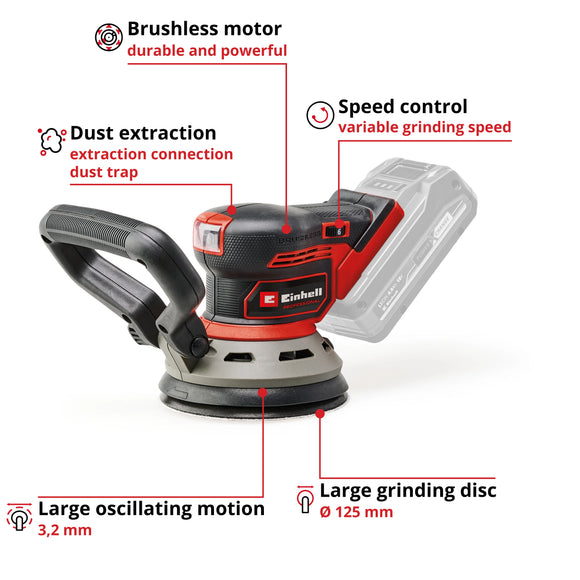 Einhell PROFESSIONAL Cordless Rotating Sander TP-RS 18/32 Li BL - Solo - image 04