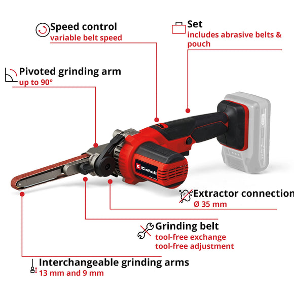 Einhell Cordless Belt File TE-BF 18 Li - Solo - image 04