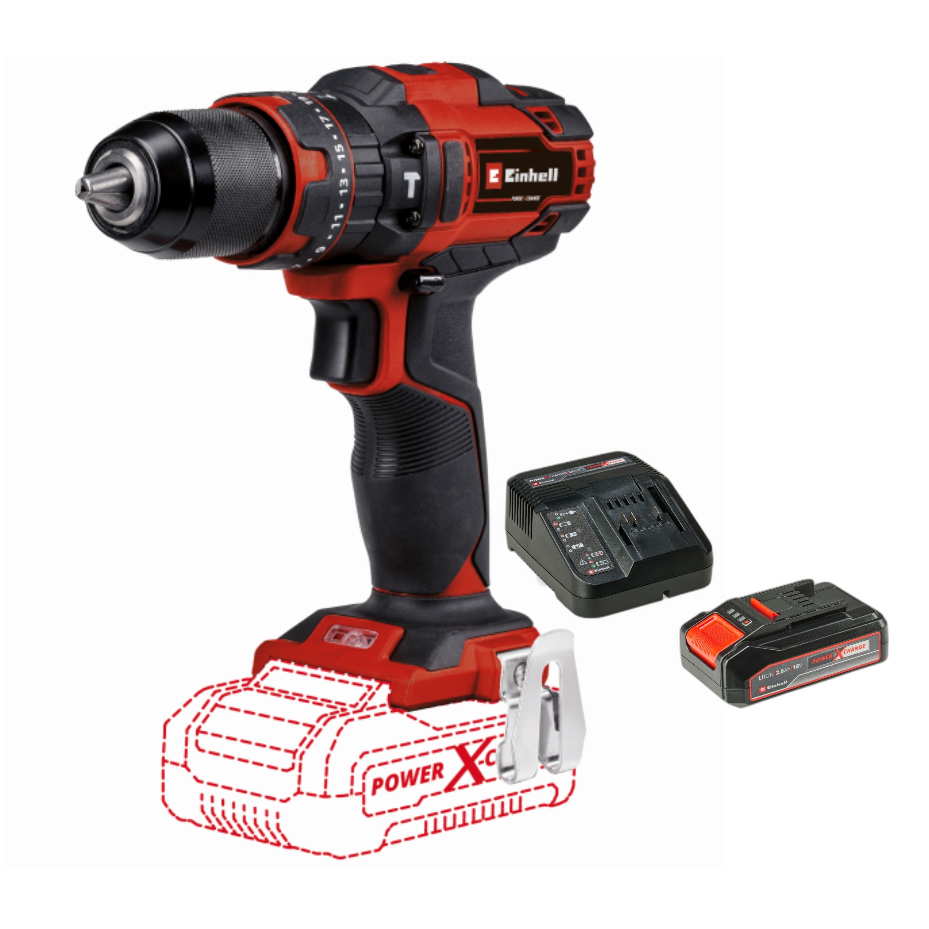 Einhell Cordless Impact Drill - TE-CD 18/40 Li-I + 18V 2,5Ah Pxc Starter Kit