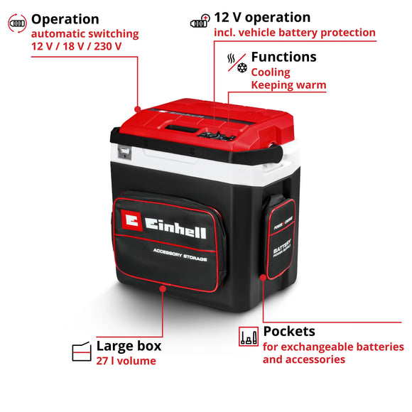 Einhell Battery-Powered Cooler Box 27L TE-COL 18/27 Li-Solo - image 04