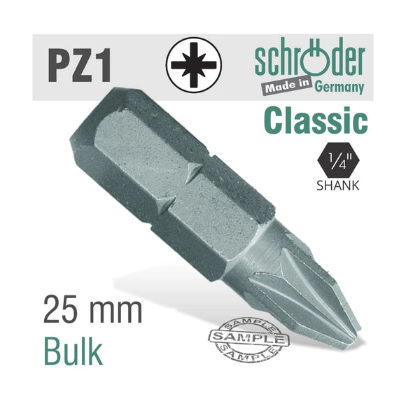 Schroder Pozi No. 1 x 25mm Classic Bit - image 01