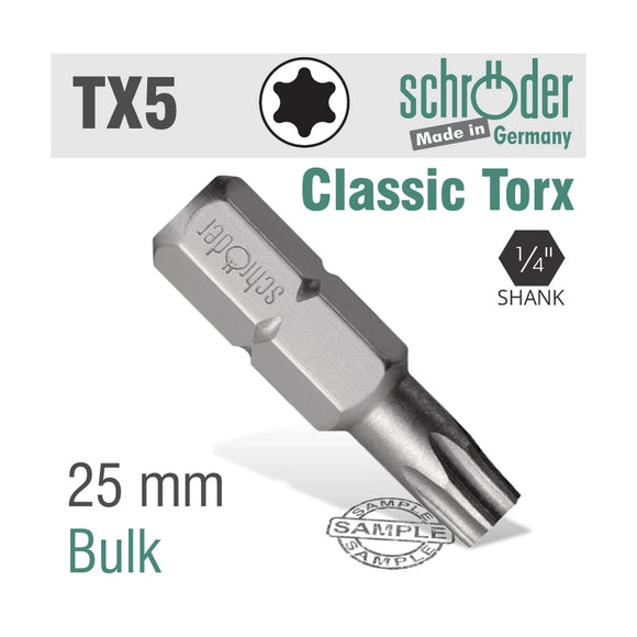 Schroder Torx TX 5 Classic Bit 25mm - image 01