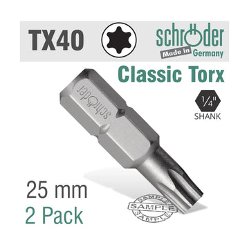 Schroder Torx TX40 Classic Bit 25mm 2 Pack - image 01