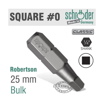 Schroder Sq Recess No. 0 Insert Bit - image 01
