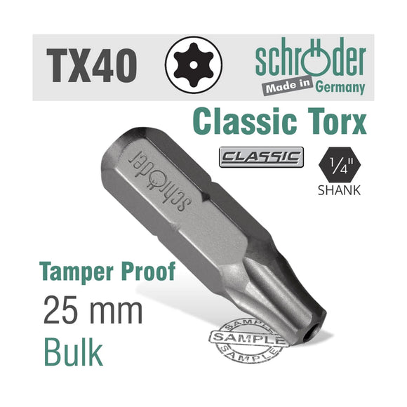 Schroder Torx Tamper Resistant T40 25mm - image 01
