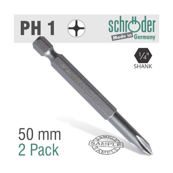 Schroder Phil No. 1 x 50mm Classic Bit 2 Pack - image 01