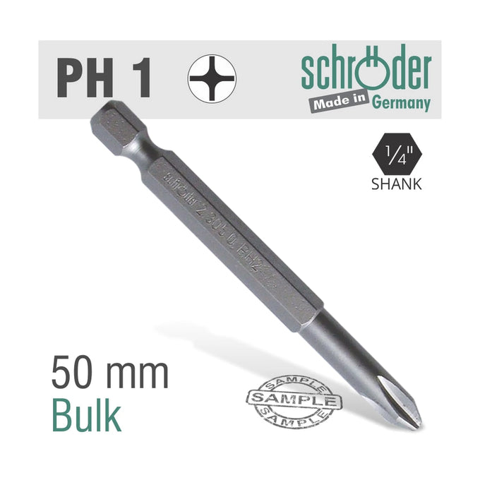Schroder Phillips No. 1 x 50mm Classic Power Bit - image 01