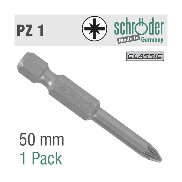 Schroder Pozi No. 1 x 50mm Classic Bit 2 Pack - image 01