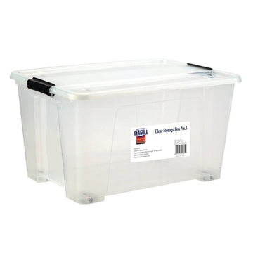 image of Seagull Clear Storage Box No.3 42L