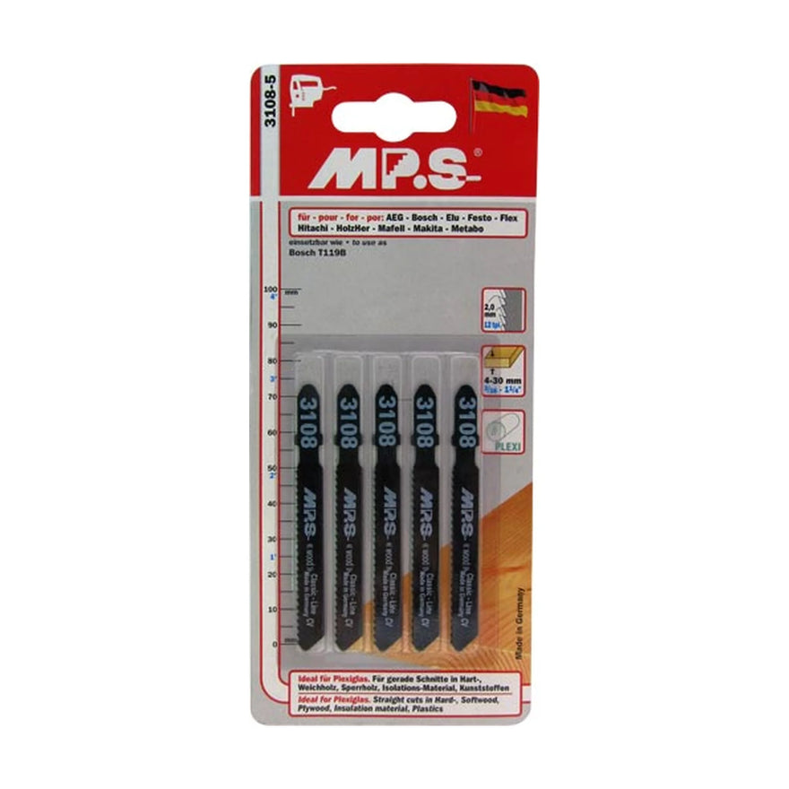MPS Jigsaw Blade 75mm 12 TPI T-Shank T119B - image 01