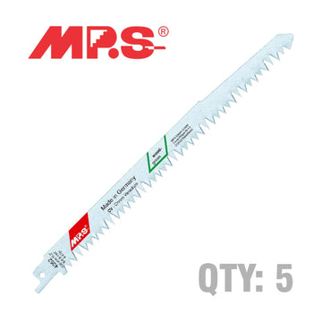 MPS Sabre Saw Blade 230mm 5 TPI 5 Pack Wood Cutting Fast Cut - image 01