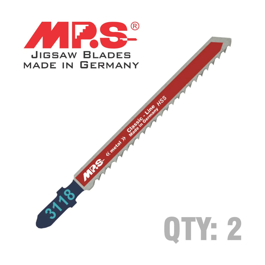 MPS Jigsaw Blade Aluminium./Plas. 100mm 8 TPI T-Shank. T127D - image 01