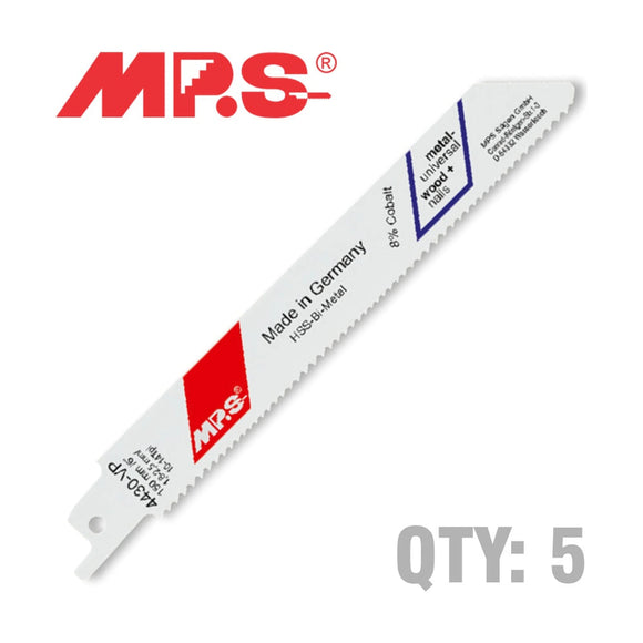 MPS Sabre Saw Blade 150mm 14/10 TPI 5 Pack - image 01