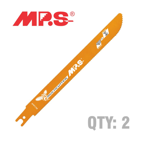 MPS Sabre Saw Metal & Wood 200mm Multicutter U-Shank 10 & 14 TPI 2 Pack - image 01