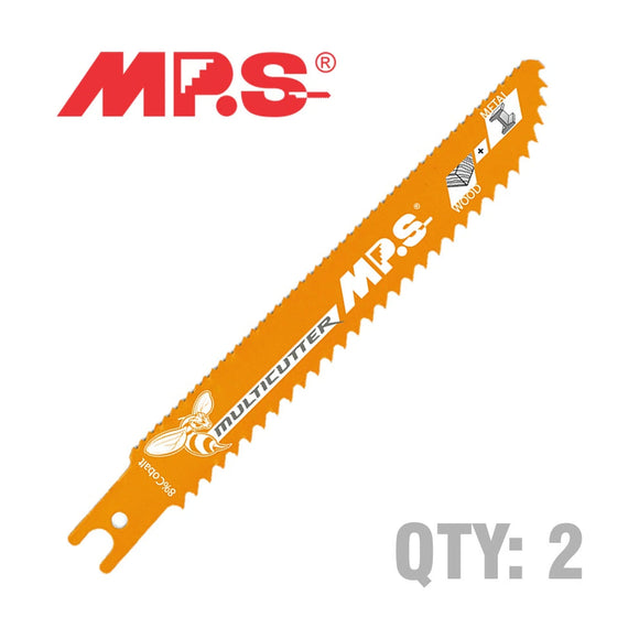 MPS Sabre Saw Metal & Wood 150mm Multicutter U-Shank 6 & 10 TPI 2 Pack - image 01