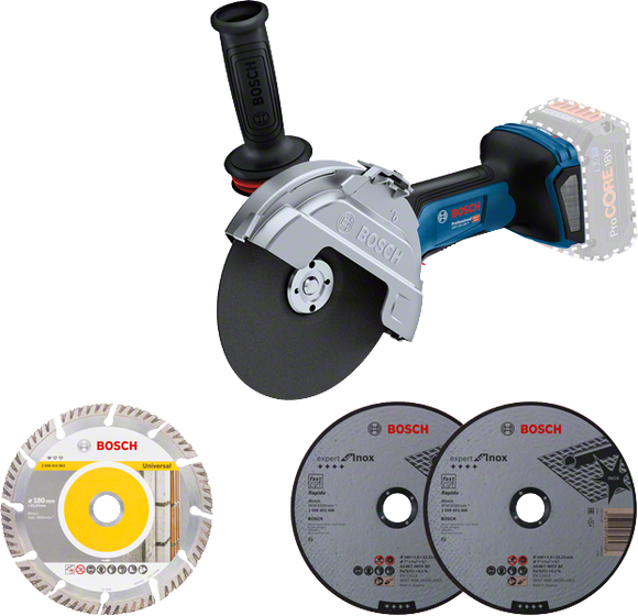 Bosch Cordless Large Angle Grinder GWS 18V-180 P Solo excl Battery & Charger