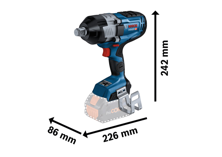 Bosch Cordless Impact Wrench GDS 18V-1600 HC Solo excl Battery & Charger - 0