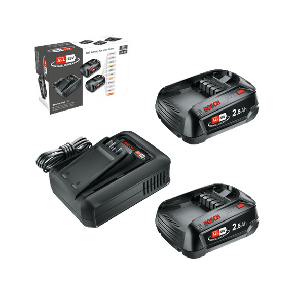 Bosch StarterKit 18V 2.5Ah Charger & 2 Batteries