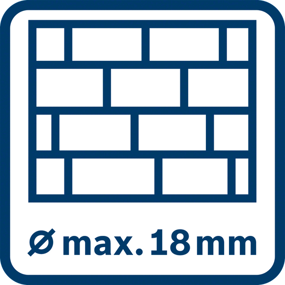 Bosch Cordless Rotary Hammers 1-2KG GBH 18V-18 incl 2x2.0Ah Batteries