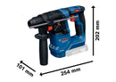 Bosch Cordless Rotary Hammers 1-2KG GBH 18V-18 incl 2x2.0Ah Batteries-3