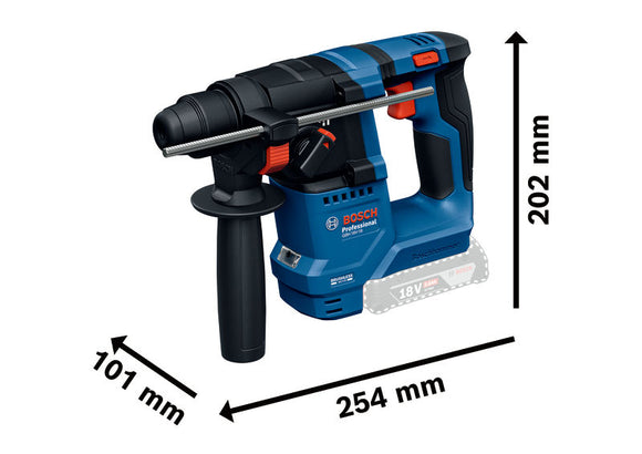 Bosch Cordless Rotary Hammers 1-2KG GBH 18V-18 Solo excl Battery & Charger