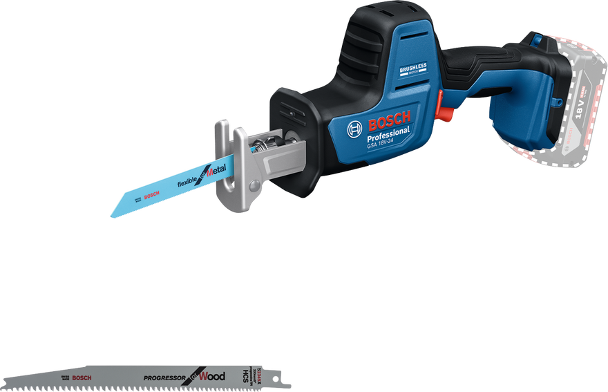 Bosch Cordless Sabre Saw/Recipsaw GSA 18V-24 Solo excl Battery & Charger - 0