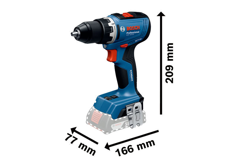 Bosch Cordless Drill Driver GSR 18V-65 Solo excl Battery & Charger - 0